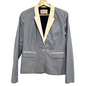 Valette women's Blue suit jacket with white collar